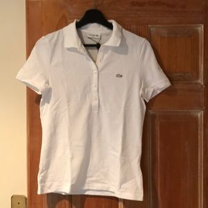 Lacoste Slim Fit White Polo Shirt - 38